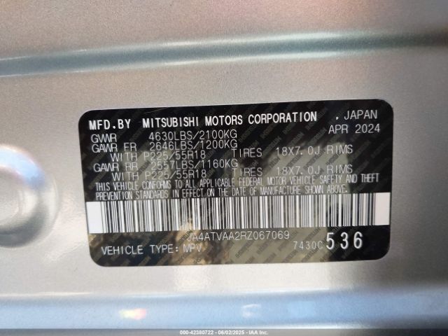2024 MITSUBISHI ECLIPSE CROSS JA4ATVAA2RZ067069 Photo 8