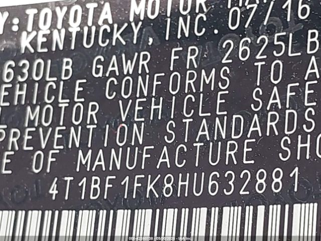 4T1BF1FK8HU632881 Toyota CAMRY XLE