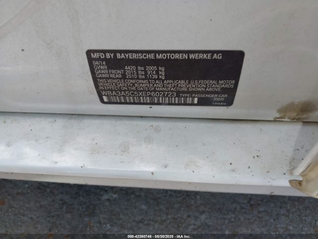 WBA3A5C5XEP602723 BMW 328I