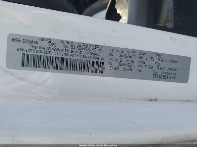3C6TRVDG7KE561630 RAM Promaster 2500 High Roof 159 Wb
