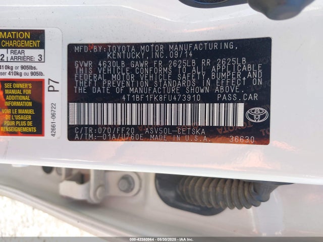 4T1BF1FK8FU473910 Toyota CAMRY SE