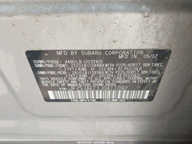 2018 SUBARU FORESTER JF2SJAEC1JG411092 Photo 8