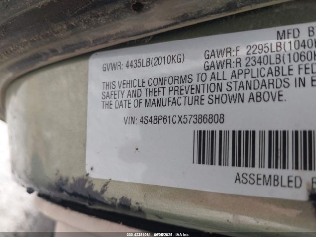 2005 SUBARU OUTBACK 4S4BP61CX57386808 Photo 8