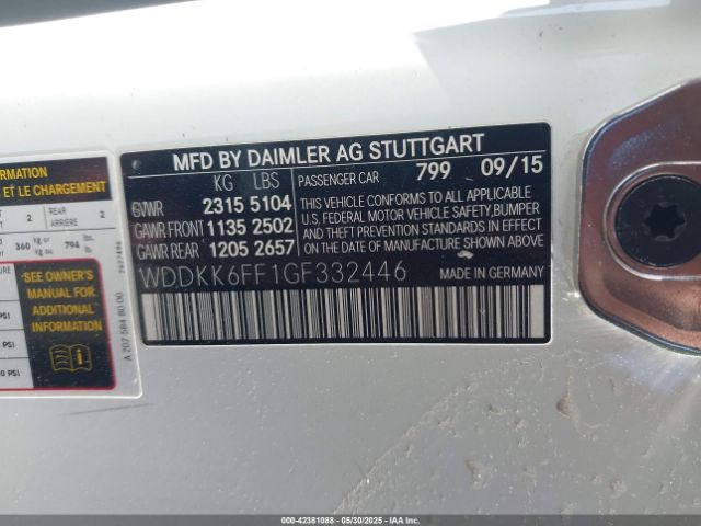 WDDKK6FF1GF332446 Mercedes-Benz E-Class