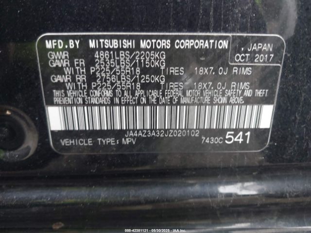 2018 MITSUBISHI OUTLANDER JA4AZ3A32JZ020102 Photo 8