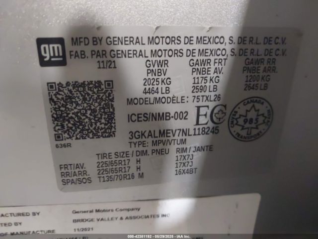 2022 GMC TERRAIN 3GKALMEV7NL118245 Photo 8