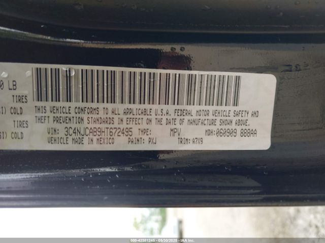 3C4NJCAB9HT672495 Jeep New Compass Sport Fwd