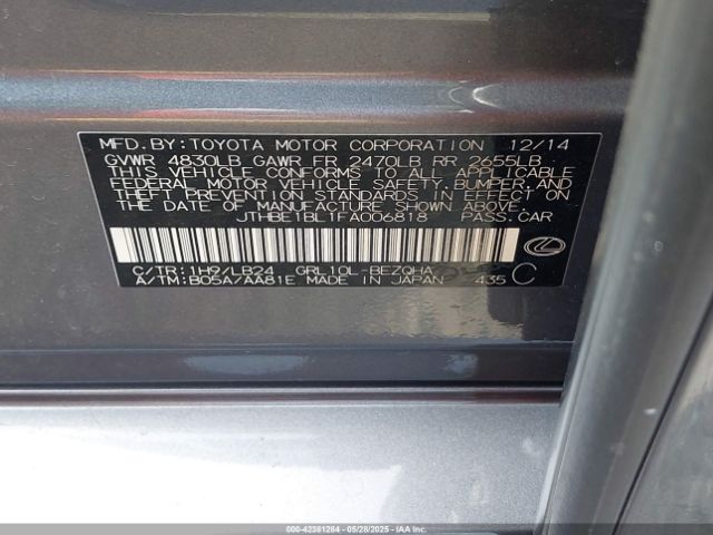 JTHBE1BL1FA006818 Lexus GS 350