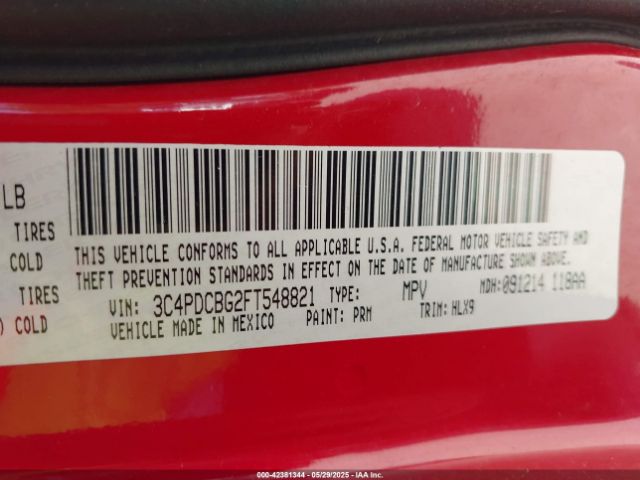 3C4PDCBG2FT548821 Dodge Journey Sxt