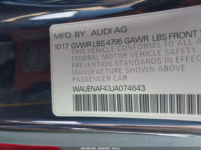 2018 AUDI A4 WAUENAF43JA074643 Photo 8