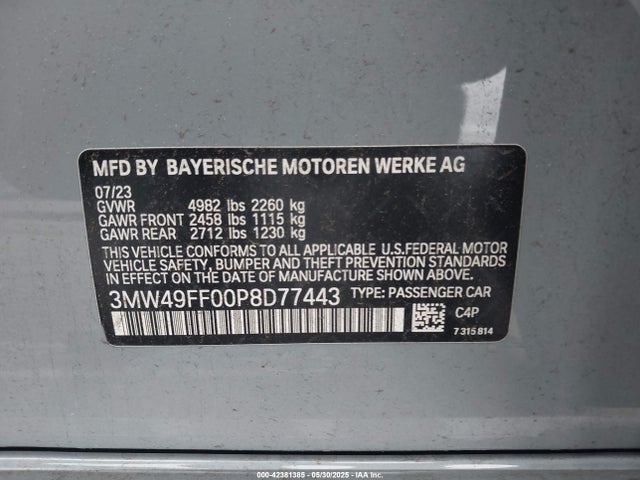 BMW 340i 2023 3MW49FF00P8D77443 Image 9
