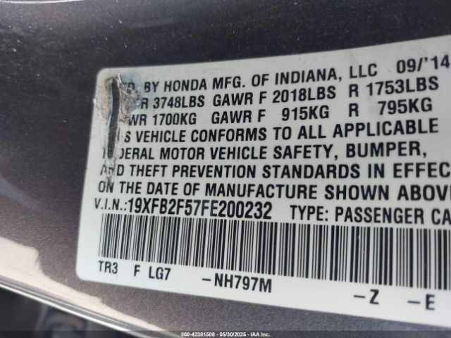 19XFB2F57FE200232 Honda Civic Lx