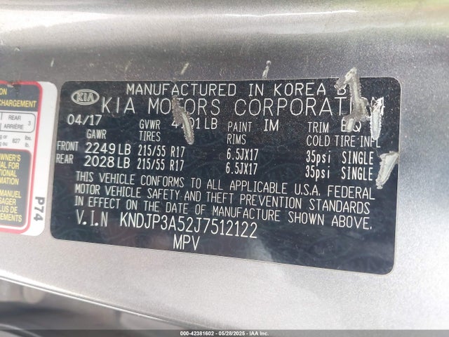 KNDJP3A52J7512122 KIA g