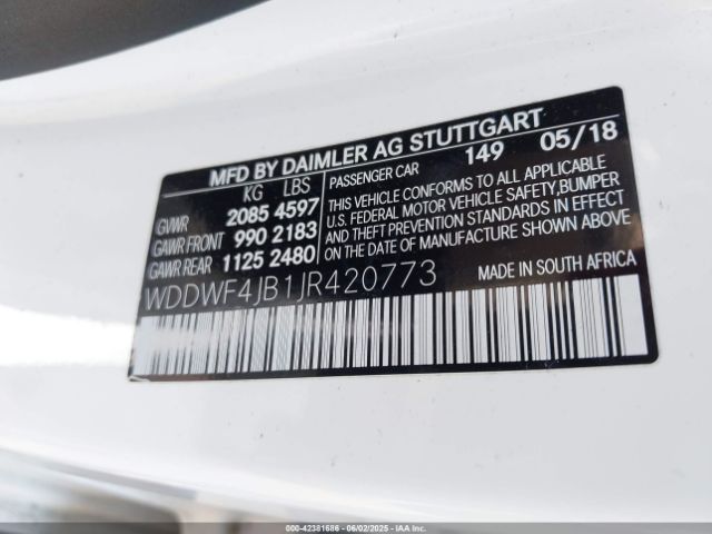 2018 MERCEDES-BENZ C 300 WDDWF4JB1JR420773 Photo 8