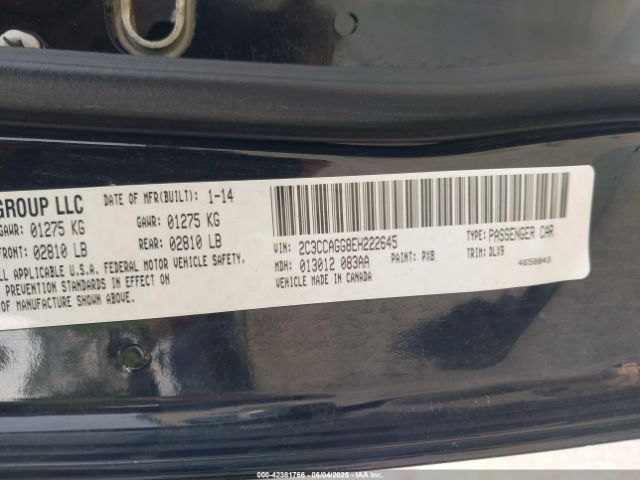 2C3CCAGG8EH222645 Chrysler 300 300s