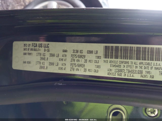 RAM 2017 2017 1C6RR7LT9HS531698 Image 9
