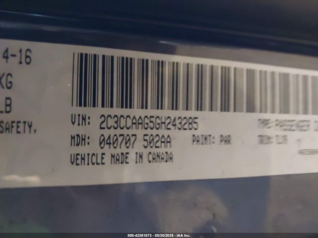 2016 CHRYSLER 300 2C3CCAAG5GH243285 Photo 8