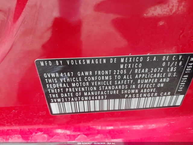 3VW217AU7GM044887 Volkswagen 1.8 tsi