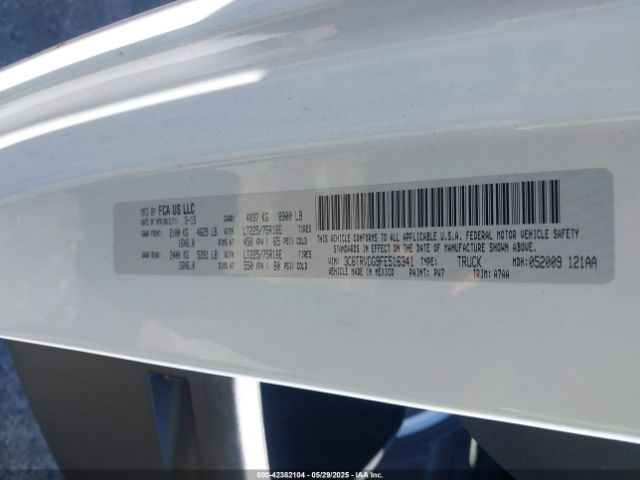 3C6TRVDG9FE516341 RAM Promaster 2500 High Roof