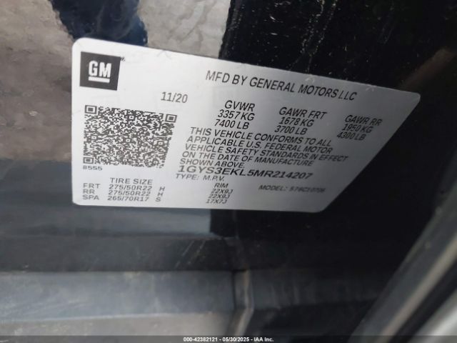 1GYS3EKL5MR214207 Cadillac l87