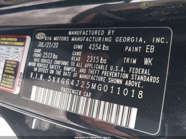 2021 KIA K5 5XXG64J25MG011018 Photo 8
