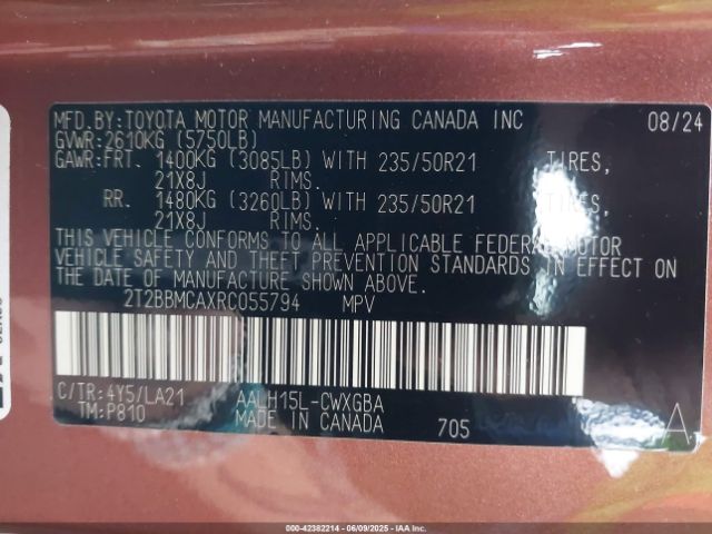2024 LEXUS RX 350H 2T2BBMCAXRC055794 Photo 8