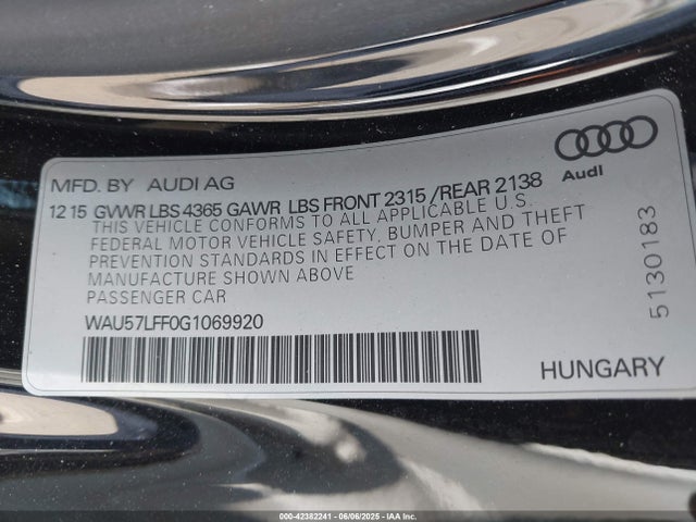 2016 AUDI A3 WAU57LFF0G1069920 Photo 8