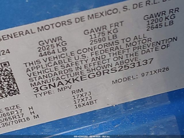 2024 CHEVROLET EQUINOX 3GNAXKEG9RS253137 Photo 8