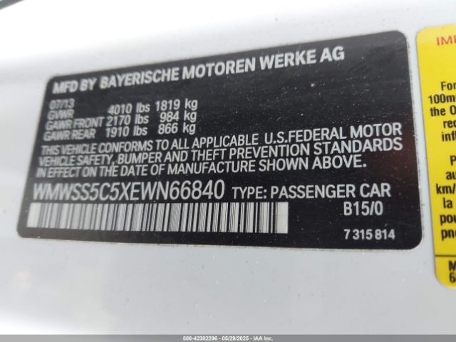 2014 MINI PACEMAN WMWSS5C5XEWN66840 Photo 8
