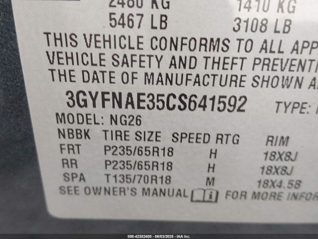 2012 CADILLAC SRX 3GYFNAE35CS641592 Photo 8