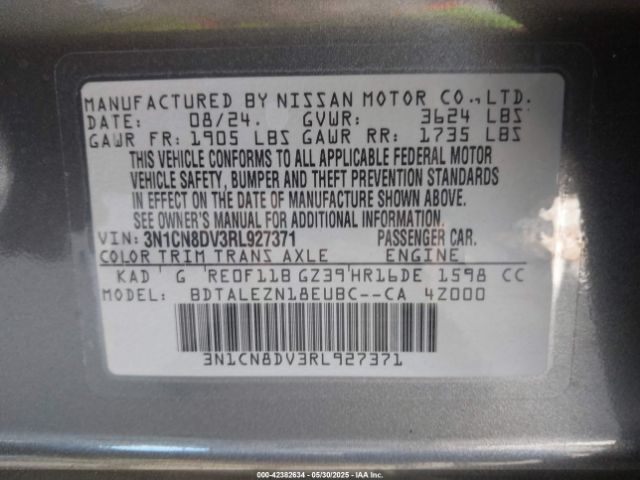 3N1CN8DV3RL927371 Nissan 2024