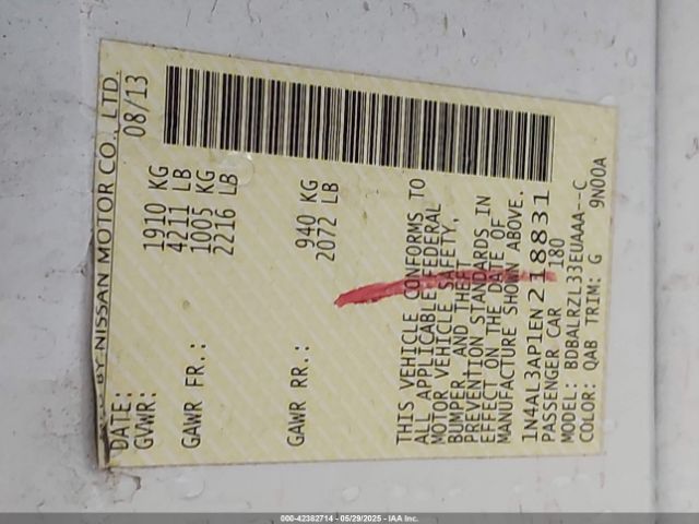 1N4AL3AP1EN218831 Nissan Altima