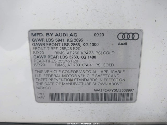 2021 AUDI Q5 WA1F2AFY0M2008997 Photo 8