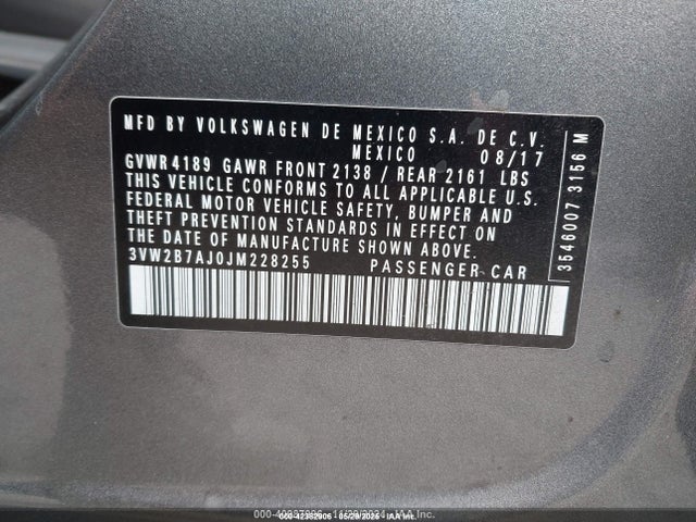 2018 VOLKSWAGEN JETTA 3VW2B7AJ0JM228255 Photo 8