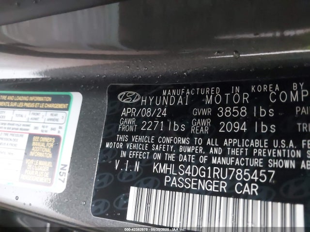 KMHLS4DG1RU785457 Hyundai mpi nu pe