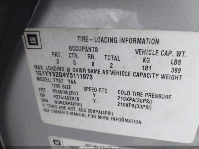 2000 CHEVROLET CORVETTE 1G1YY32G4Y5111973 Photo 8