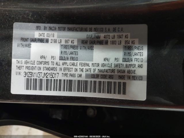 2018 MAZDA MAZDA3 3MZBN1V37JM215017 Photo 8