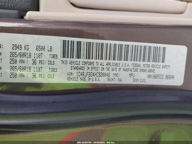 1C4RJFBG4HC920046 Jeep 2017