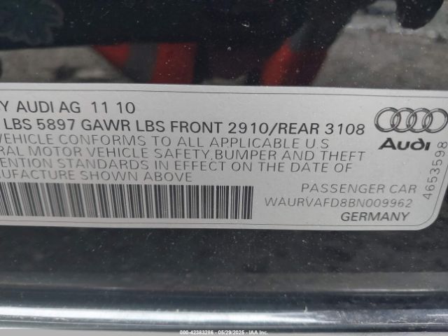 2011 AUDI A8 L WAURVAFD8BN009962 Photo 8