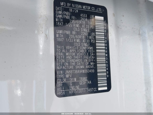Nissan 2024 2024 JN8BT3BA9RW360499 Image 9