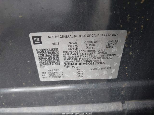 2019 CHEVROLET EQUINOX 2GNAXUEV6K6136369 Photo 8