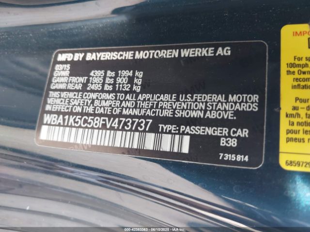 WBA1K5C58FV473737 BMW 228I
