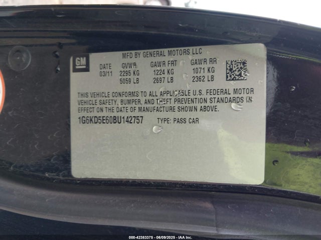 2011 CADILLAC DTS 1G6KD5E60BU142757 Photo 8