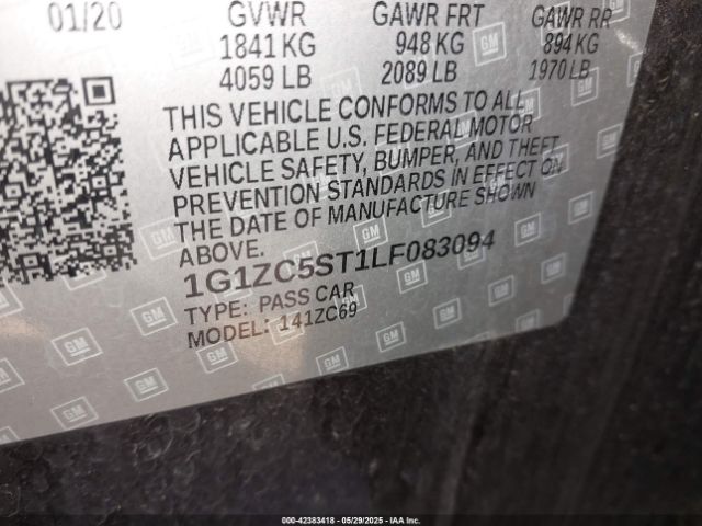 1G1ZC5ST1LF083094 Chevrolet Malibu Fwd 1fl