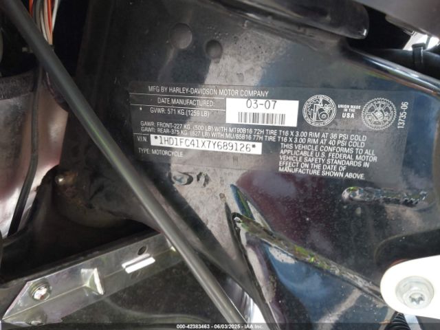 2007 HARLEY-DAVIDSON FLHTCUI 1HD1FC41X7Y689126 Photo 9