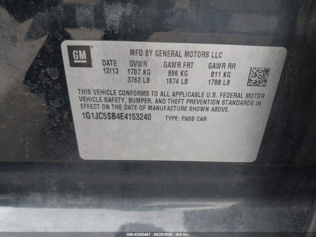 1G1JC5SB4E4153240 Chevrolet Sonic Lt Auto