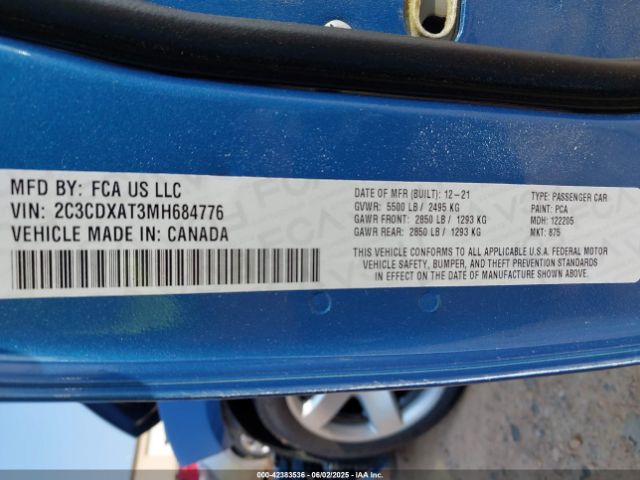 2021 DODGE CHARGER 2C3CDXAT3MH684776 Photo 8