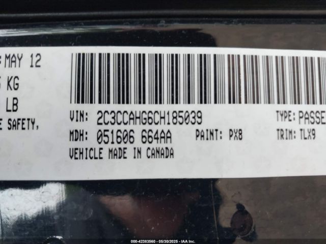 2012 CHRYSLER 300 2C3CCAHG6CH185039 Photo 8