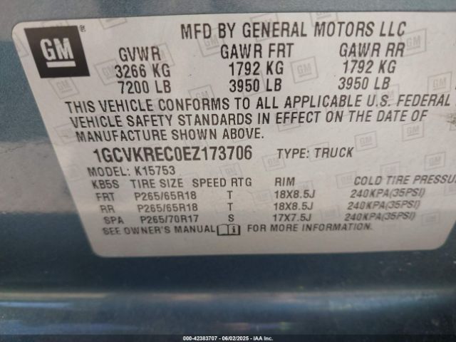 2014 CHEVROLET SILVERADO 1500 1GCVKREC0EZ173706 Photo 8