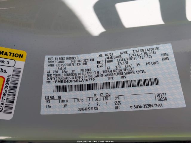 2024 FORD BRONCO 1FMEE4DP6RLA16779 Photo 8